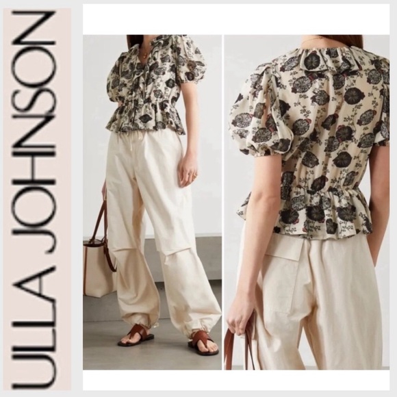Ulla Johnson • Nadya Top in Gardenia Floral - Picture 1 of 12